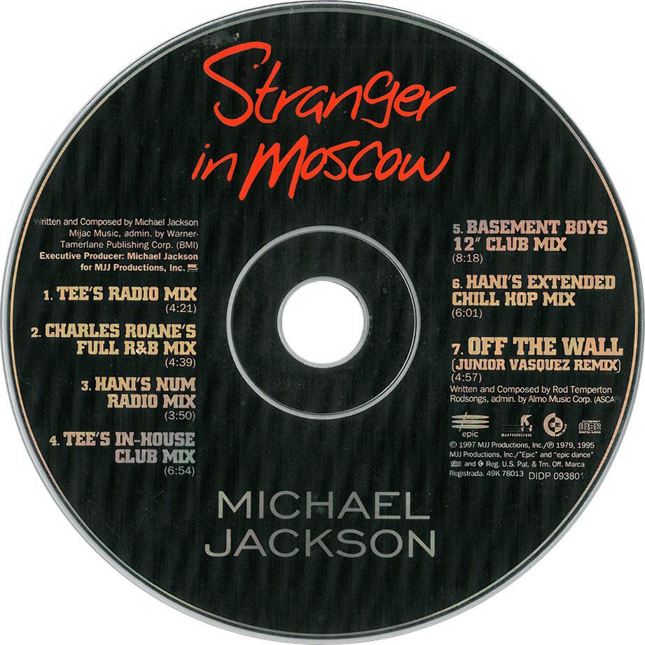 Cartula Cd de Michael Jackson - Stranger In Moscow / Off The Wall (Cd Single)