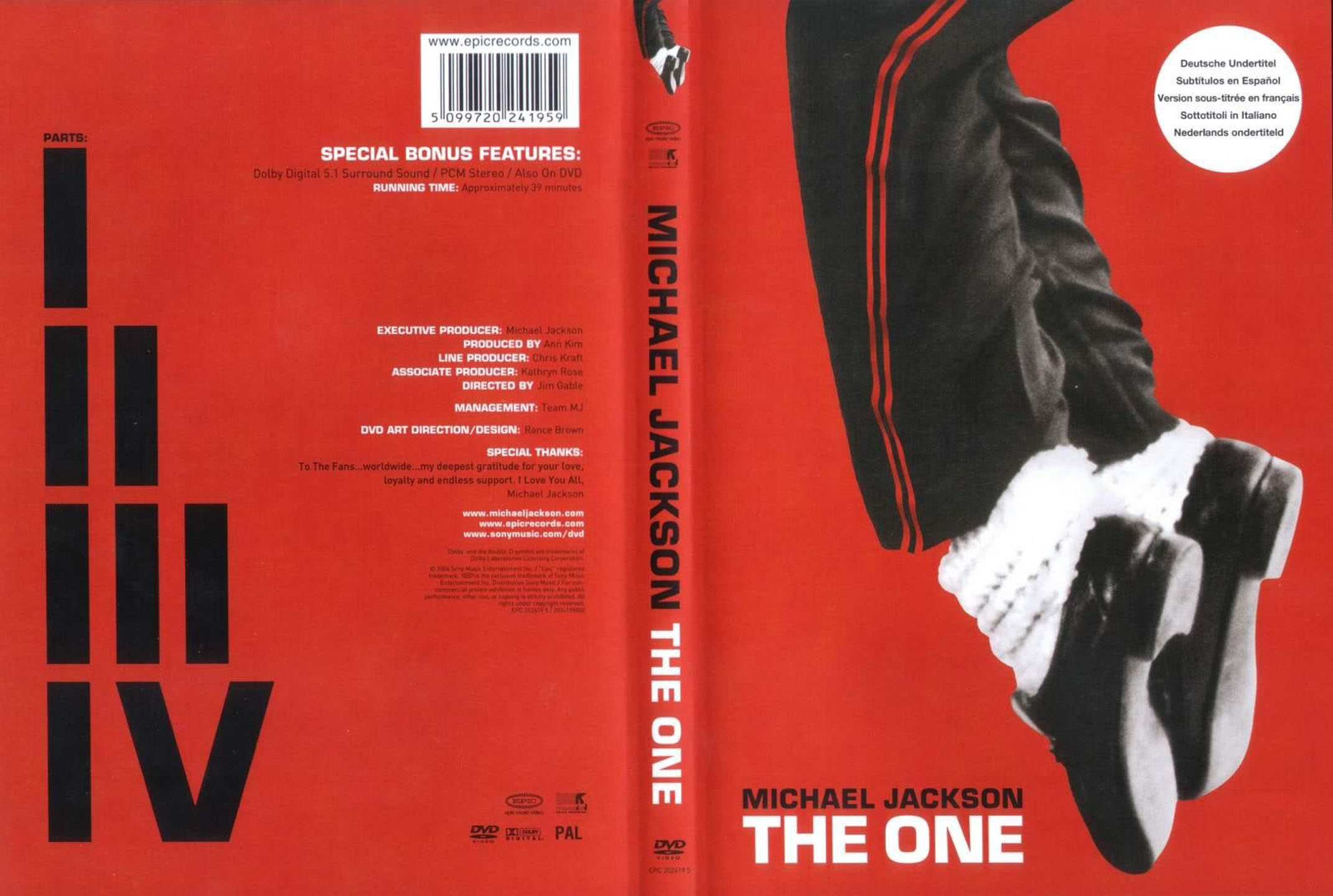 Cartula Caratula de Michael Jackson - The One (Dvd)