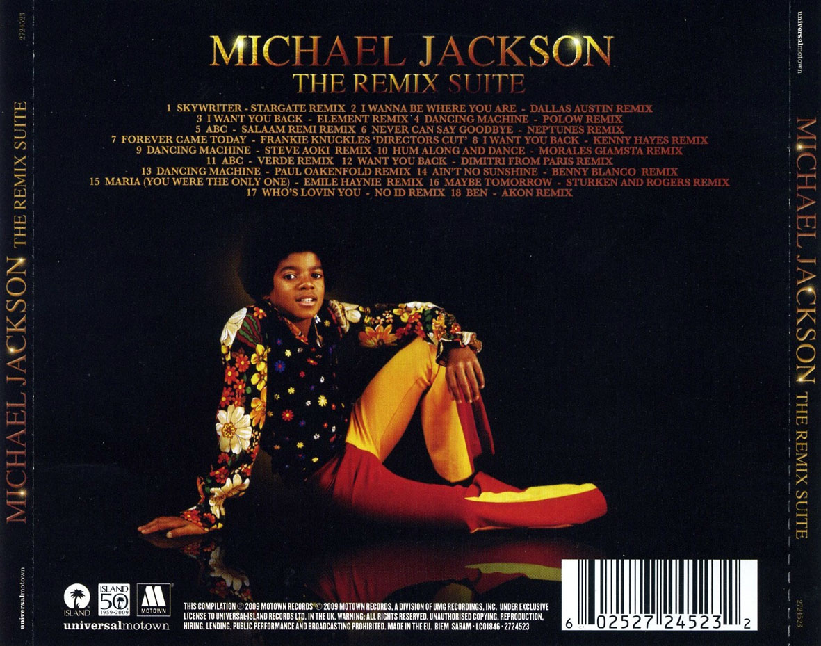 Cartula Trasera de Michael Jackson - The Remix Suite