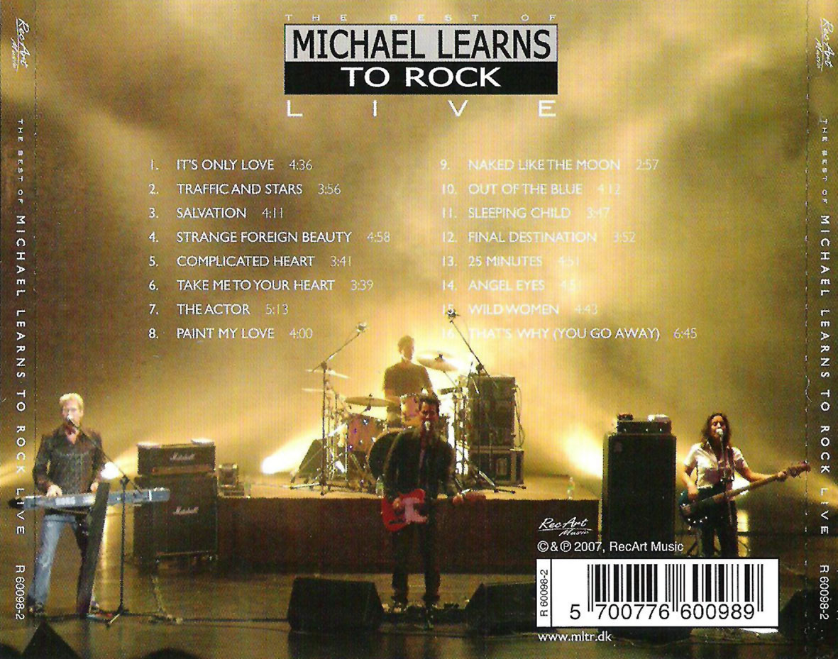 Carátula Trasera de Michael Learns To Rock - The Best Of Michael Learns To Rock Live