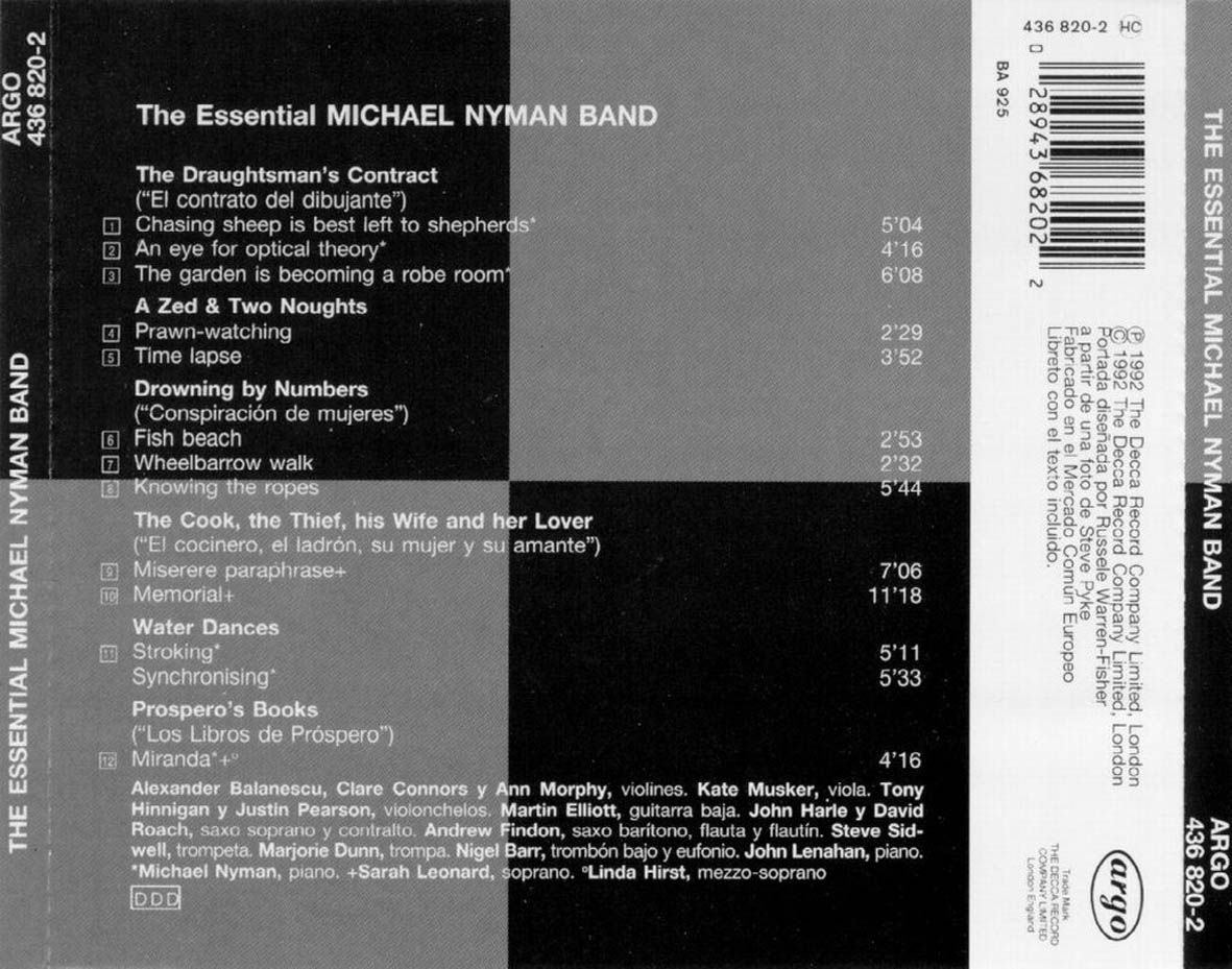 Cartula Trasera de Michael Nyman Band - The Essential Michael Nyman Band