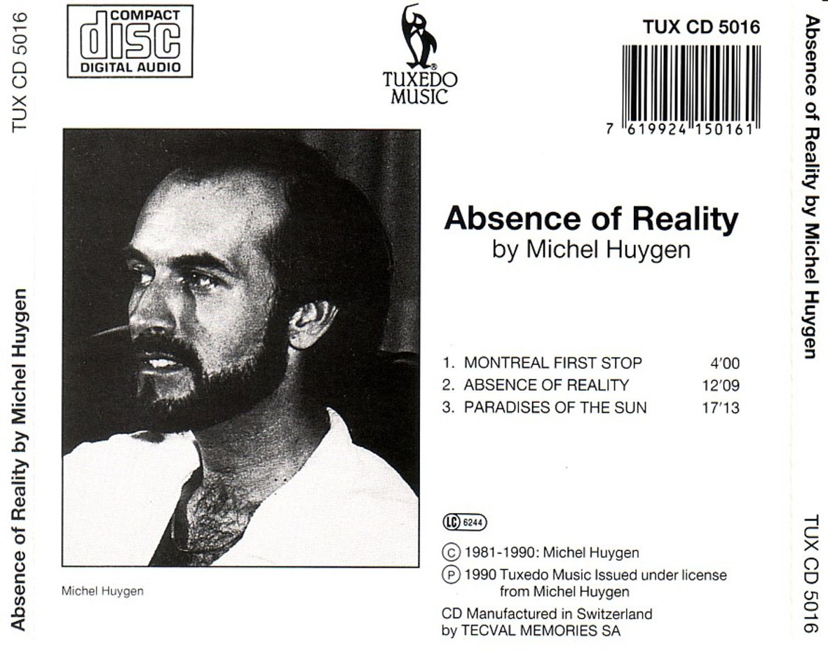 Cartula Trasera de Michel Huygen - Absence Of Reality