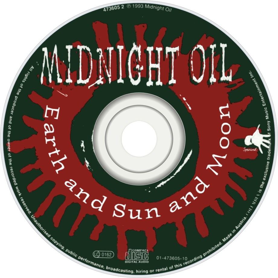 Cartula Cd de Midnight Oil - Earth And Sun And Moon