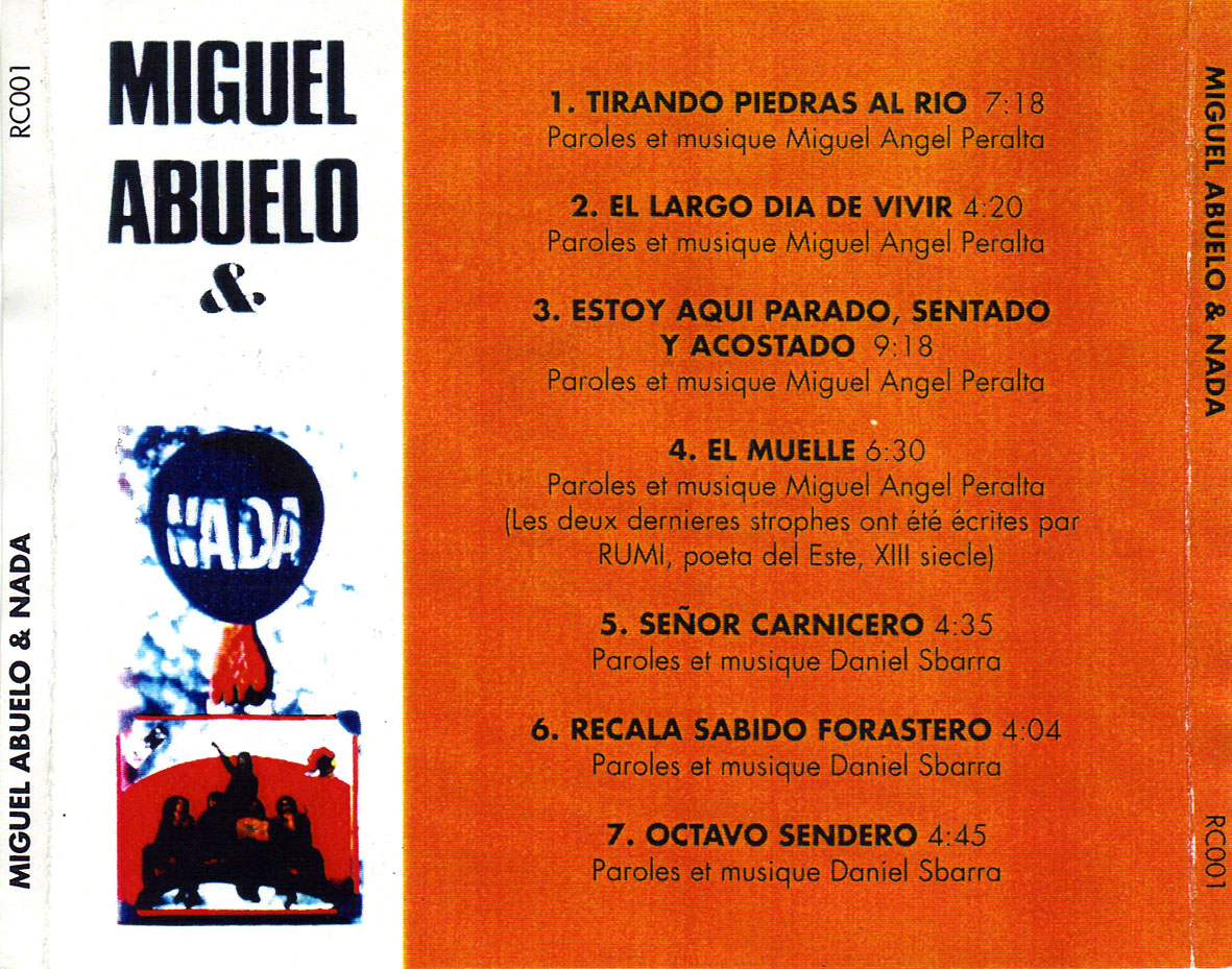 Cartula Trasera de Miguel Abuelo & Nada - Miguel Abuelo & Nada