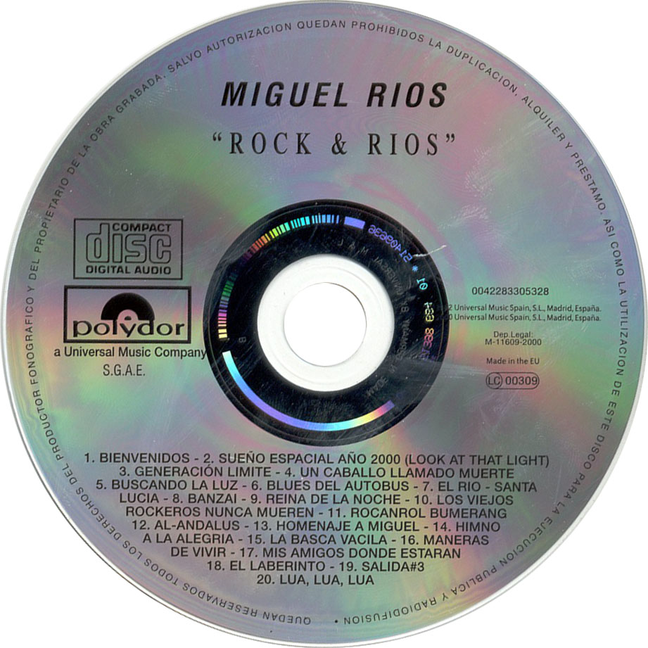 Cartula Cd de Miguel Rios - Rock & Rios