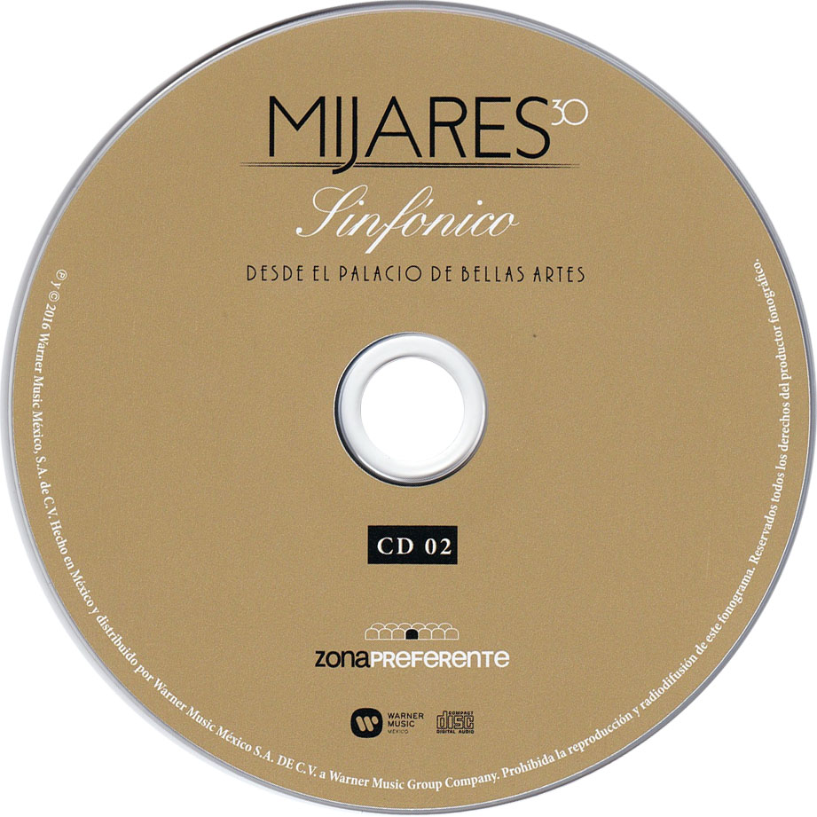 Cartula Cd2 de Mijares - Sinfonico Desde El Palacio De Bellas Artes (Edicion Especial)