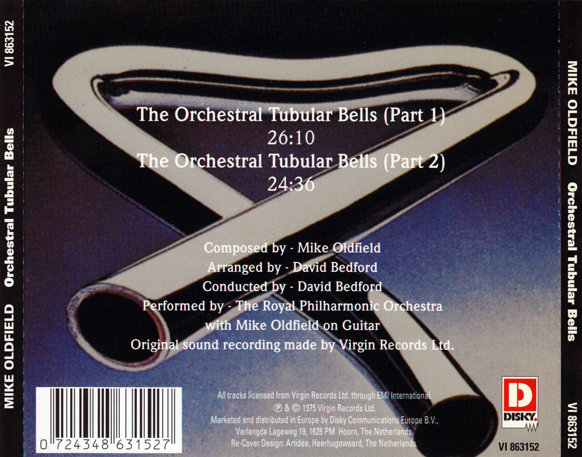 Cartula Trasera de Mike Oldfield - The Orchestral Tubular Bells