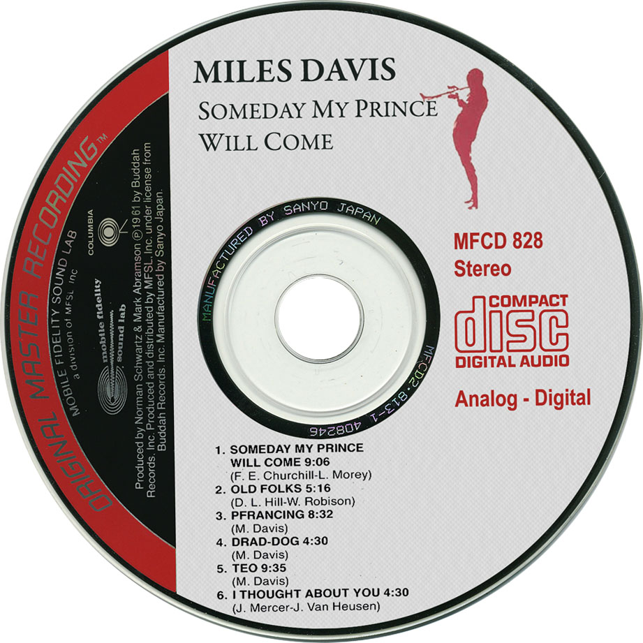 Cartula Cd de Miles Davis - Someday My Prince Will Come