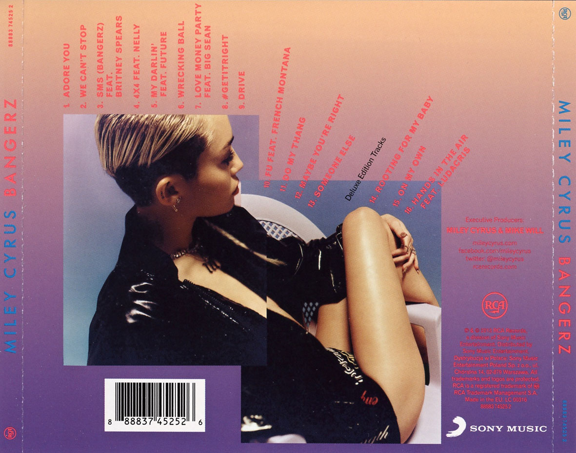 Cartula Trasera de Miley Cyrus - Bangerz (Deluxe Edition)