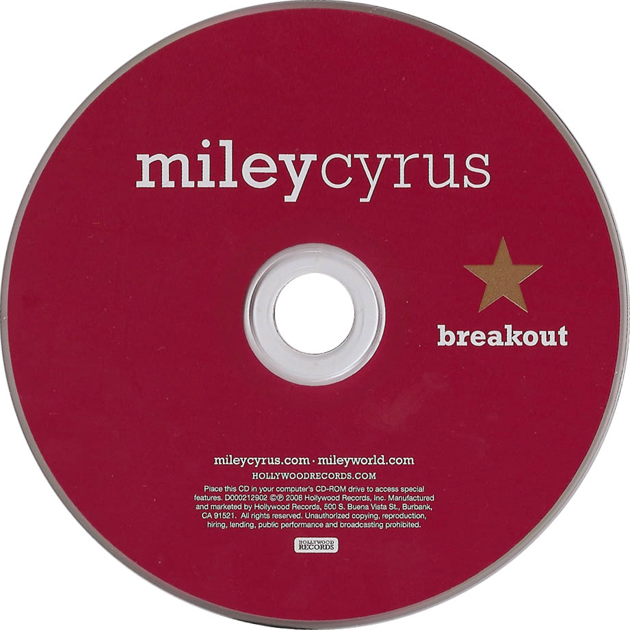Cartula Cd de Miley Cyrus - Breakout