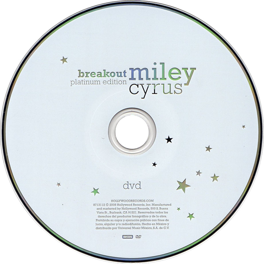 Cartula Interior Frontal de Miley Cyrus - Breakout (Platinum Edition)