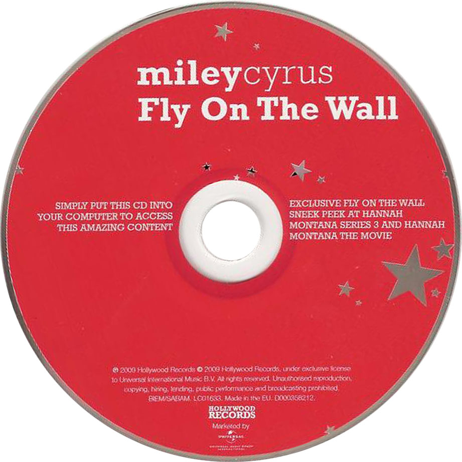 Cartula Cd de Miley Cyrus - Fly On The Wall (Cd Single)