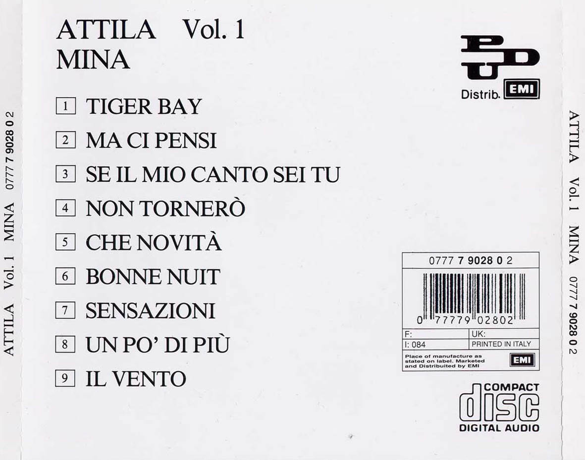 Cartula Trasera de Mina - Attila Volume 1