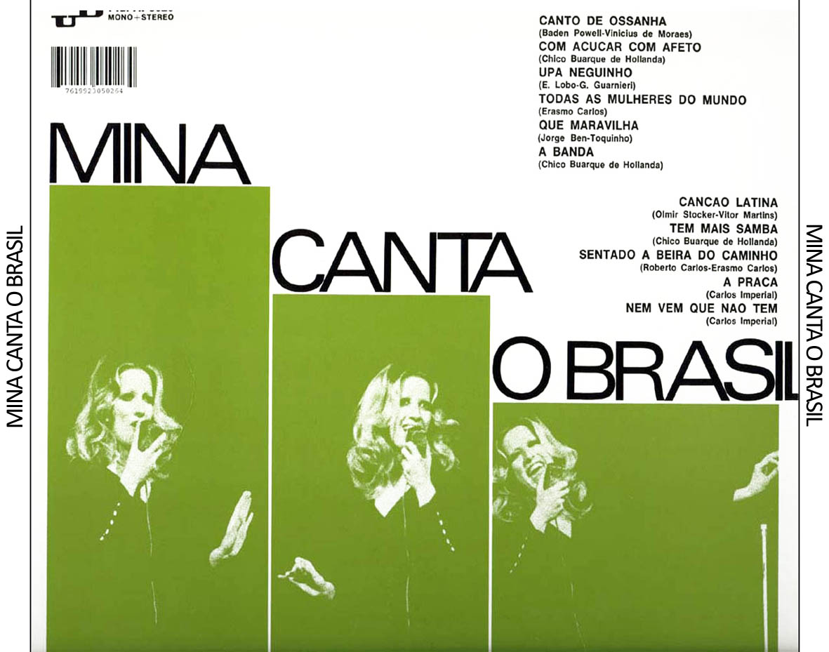 Cartula Trasera de Mina - Mina Canta O Brasil