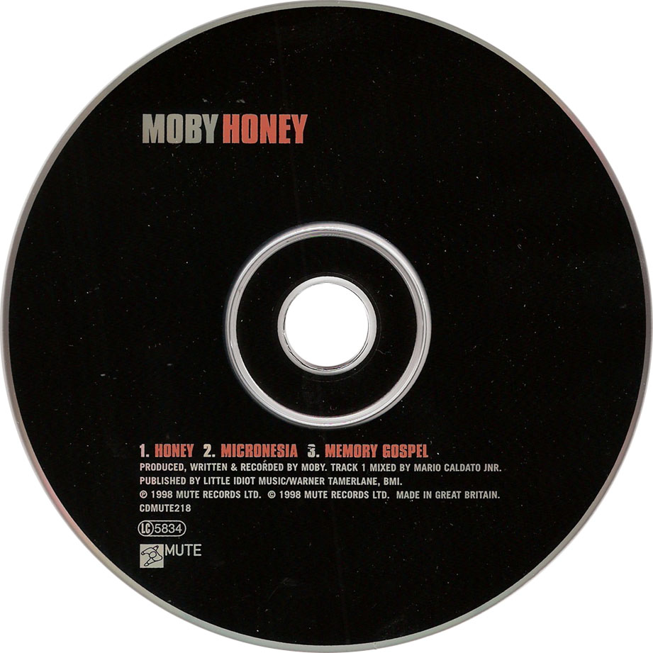 Cartula Cd de Moby - Honey (Cd Single)