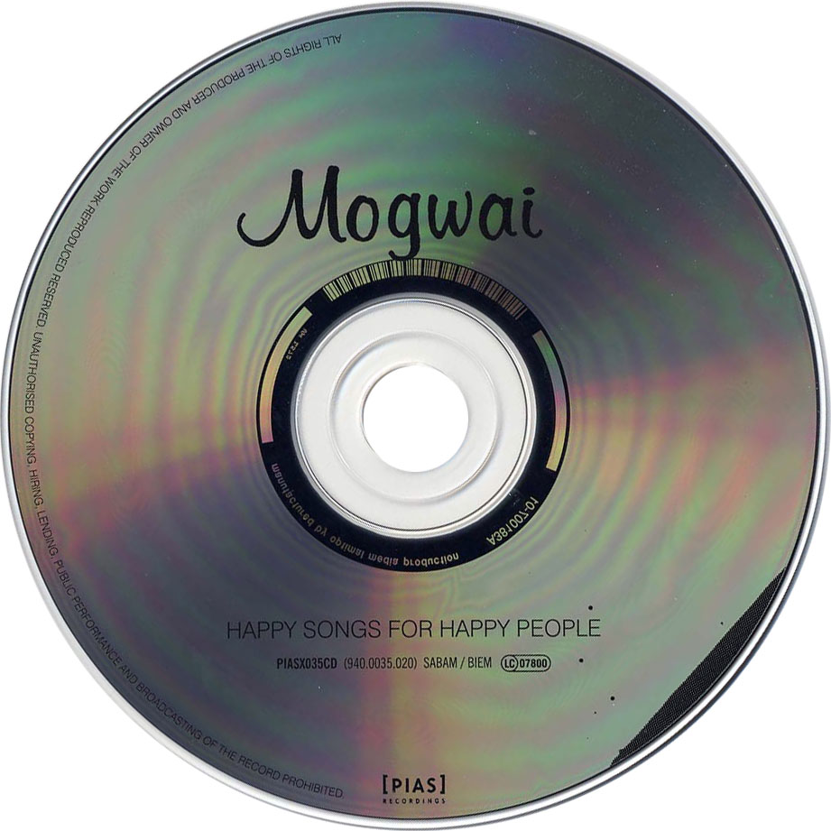 Cartula Cd de Mogwai - Happy Songs For Happy People