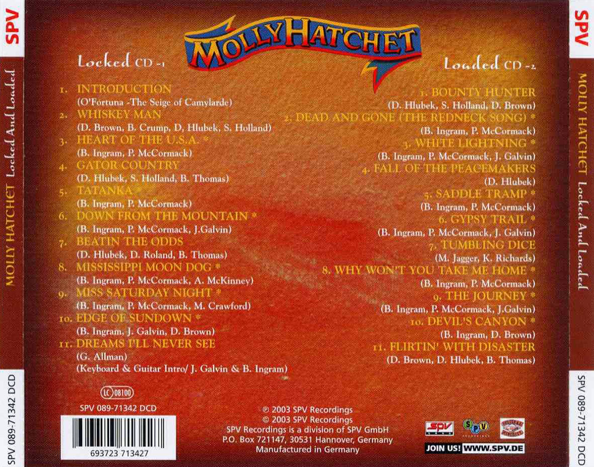 Cartula Trasera de Molly Hatchet - Locked And Loaded