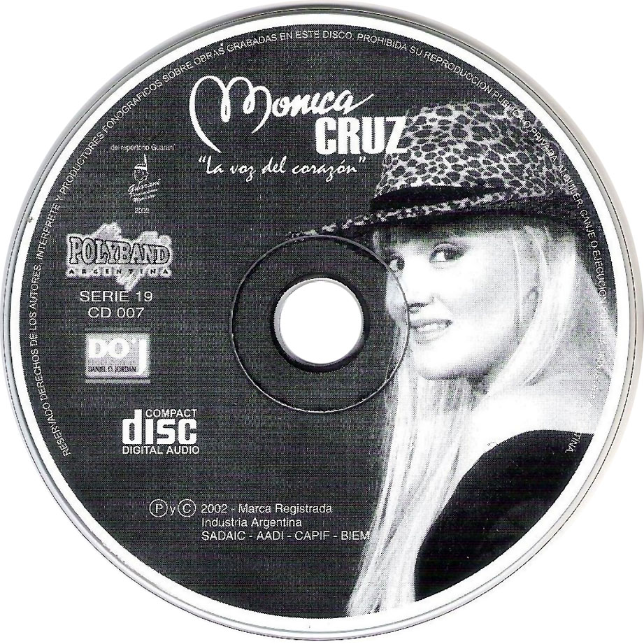 Cartula Cd de Monica Cruz - La Voz Del Corazon