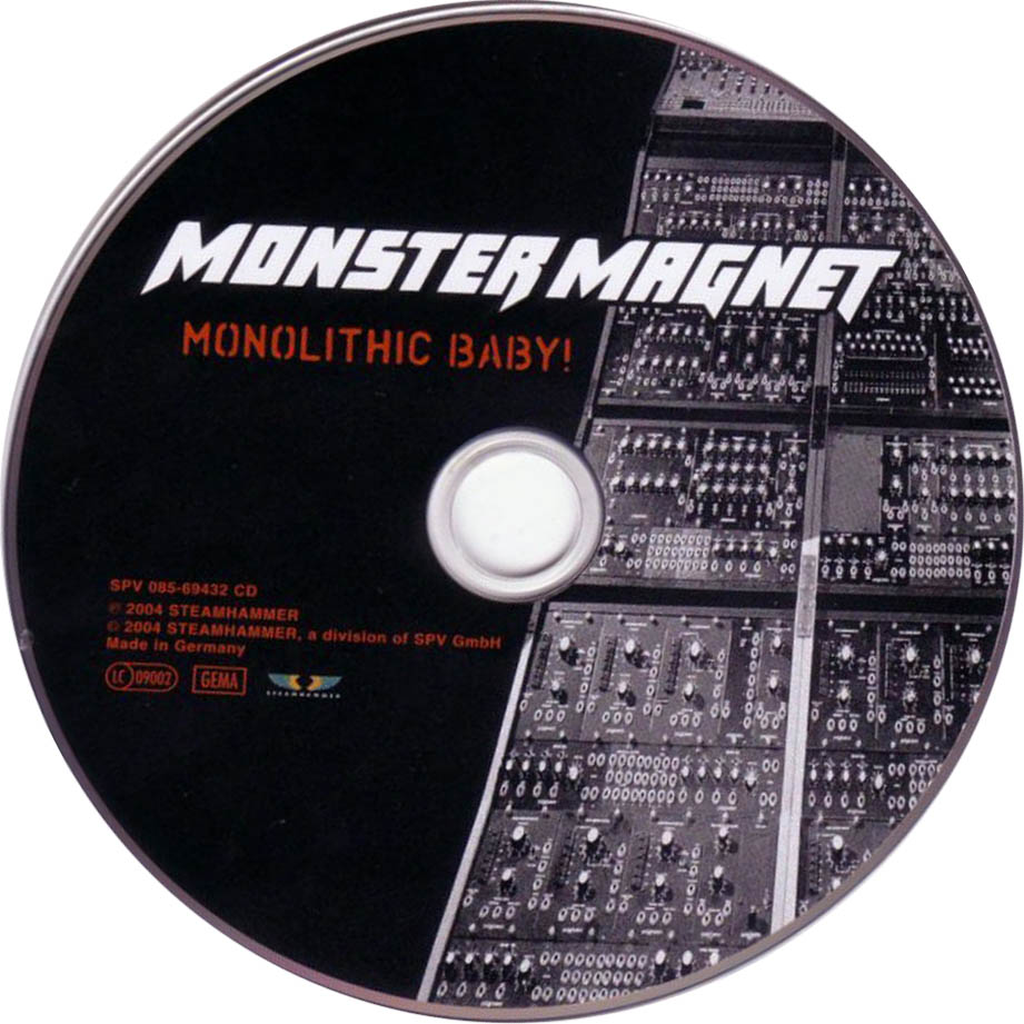 Cartula Cd de Monster Magnet - Monolithic Baby