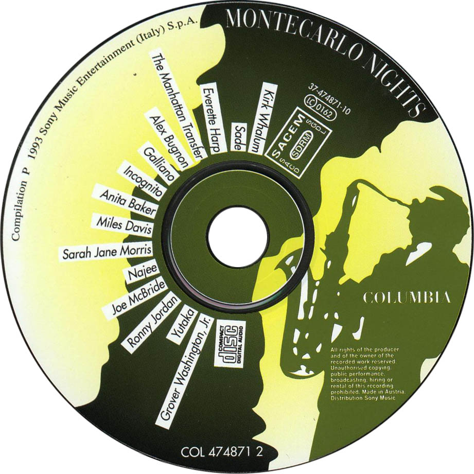 Cartula Cd de Montecarlo Nights