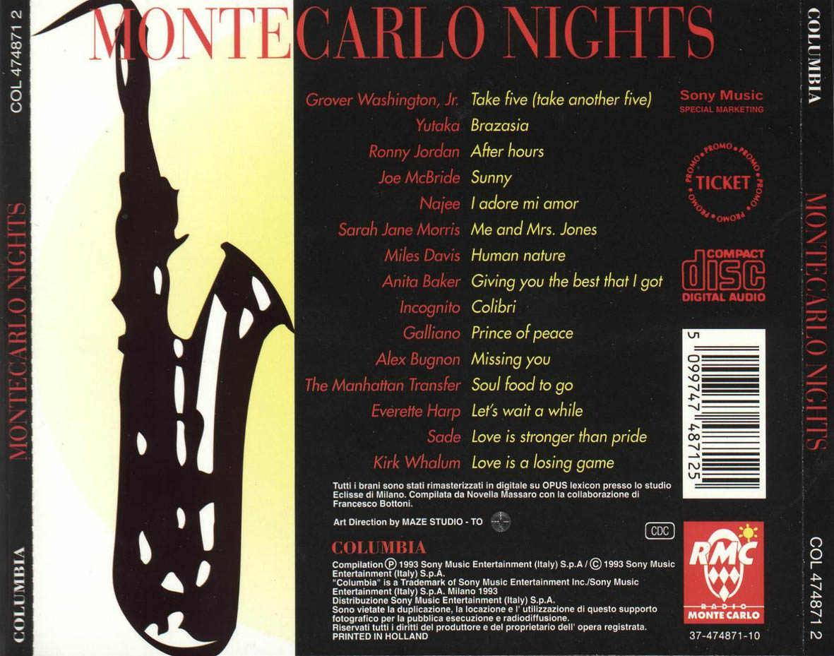 Cartula Trasera de Montecarlo Nights