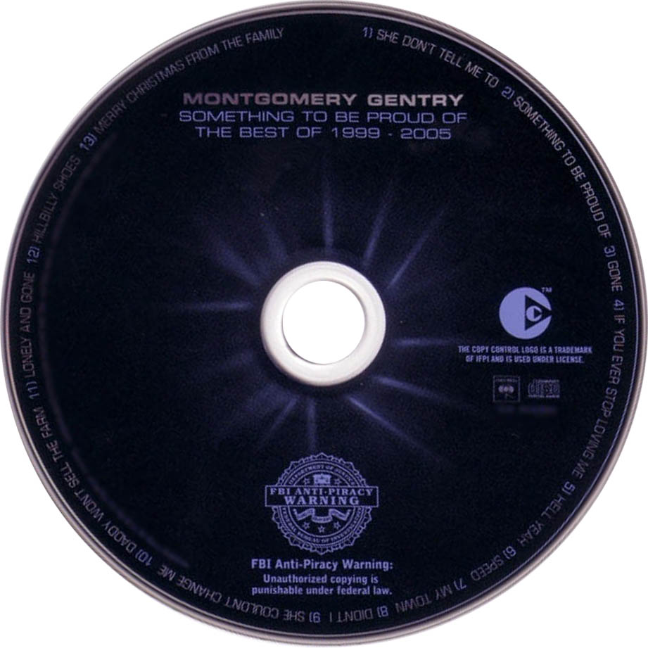 Cartula Cd de Montgomery Gentry - Something To Be Proud Of (The Best Of 1999-2005)