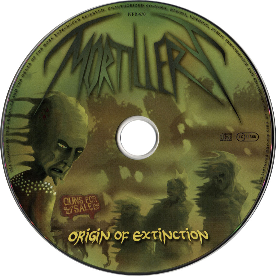 Cartula Cd de Mortillery - Origin Of Extinction (Limited Edition)