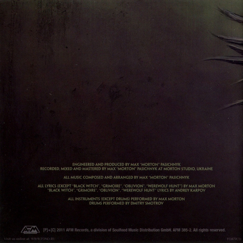 Cartula Interior Frontal de Morton - Come Read The Words Forbidden