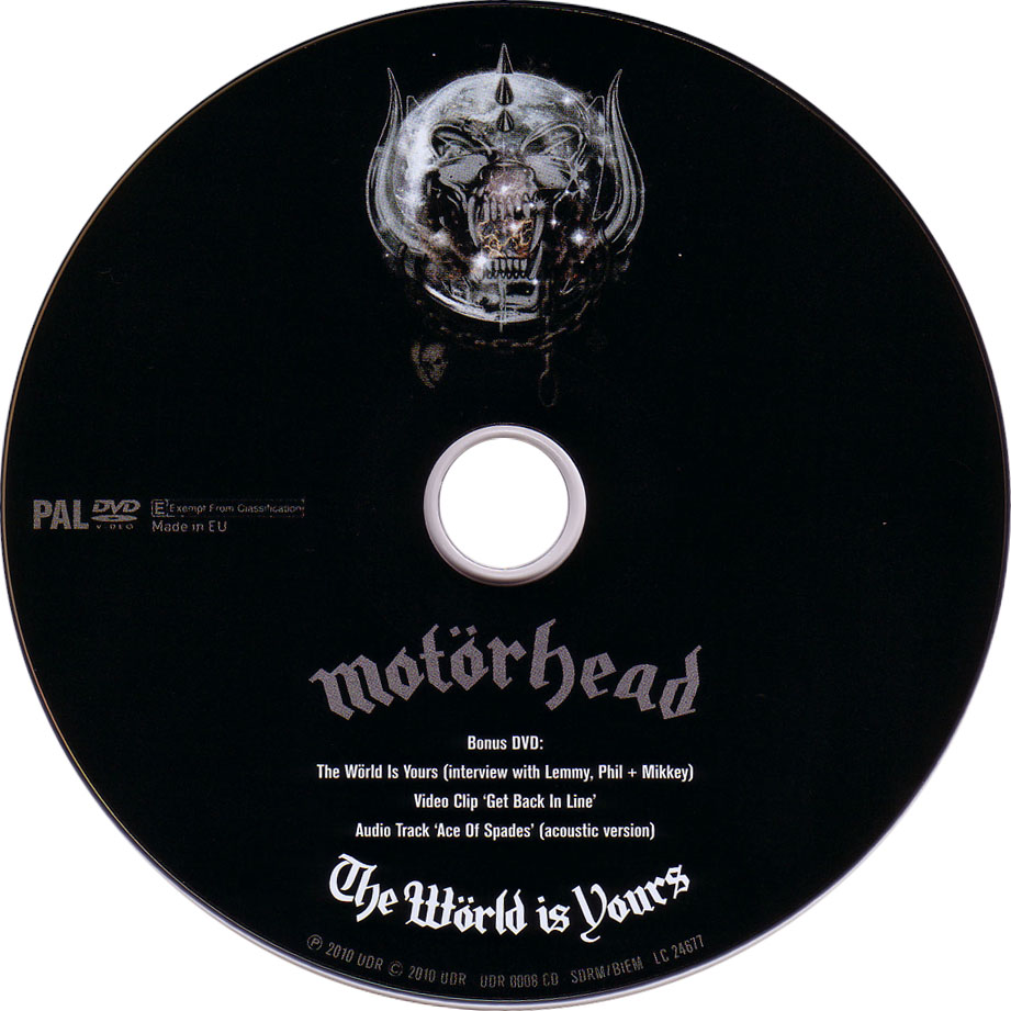 Cartula Dvd de Motrhead - The Wrld Is Yours (Special Edition)