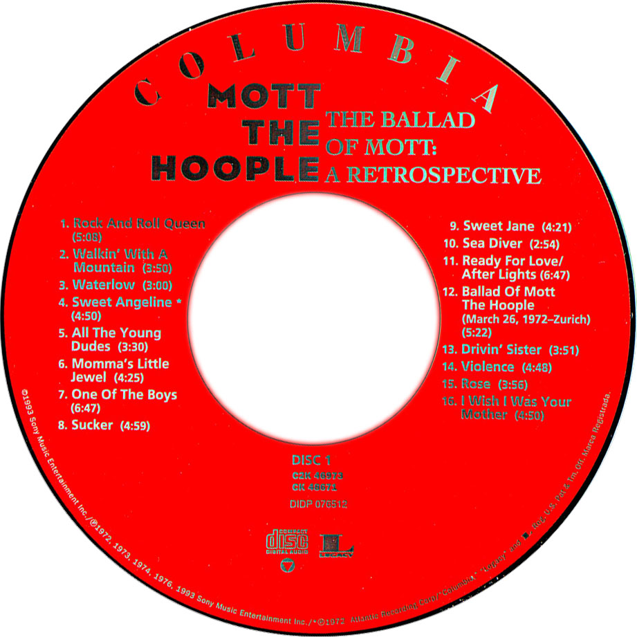 Cartula Cd1 de Mott The Hoople - The Ballad Of Mott: A Retrospective