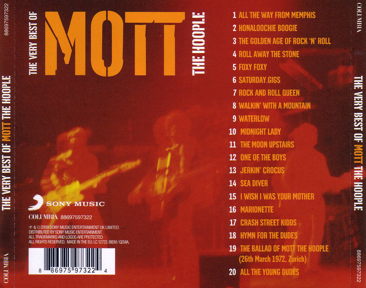 Cartula Trasera de Mott The Hoople - The Very Best Of Mott The Hoople