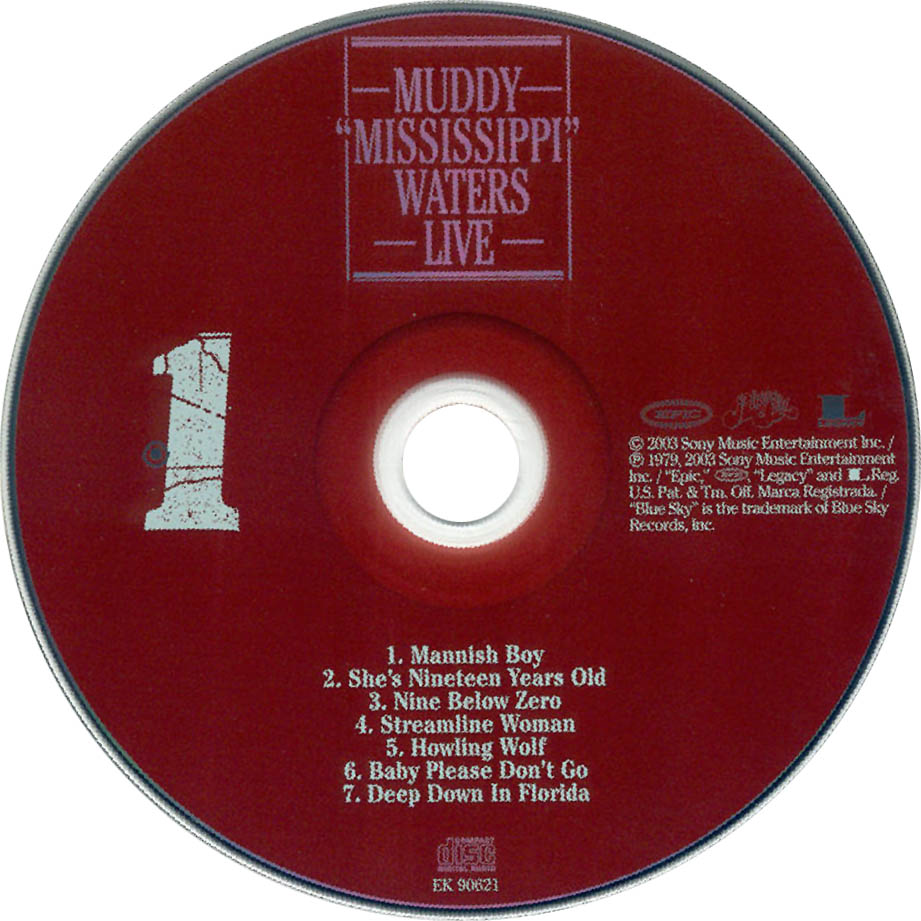 Cartula Cd1 de Muddy Waters - Muddy Mississippi Waters Live