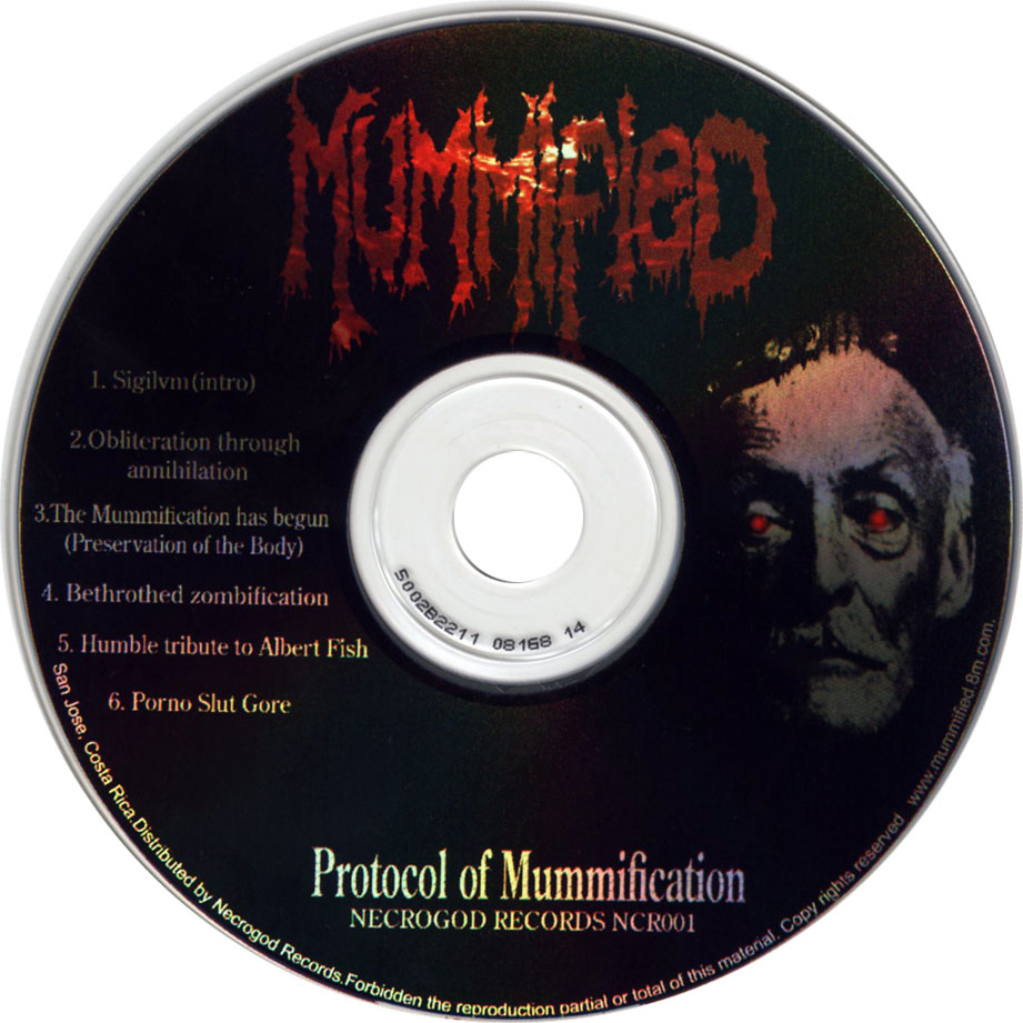 Cartula Cd de Mummified - Protocol Of Mummification (Ep)