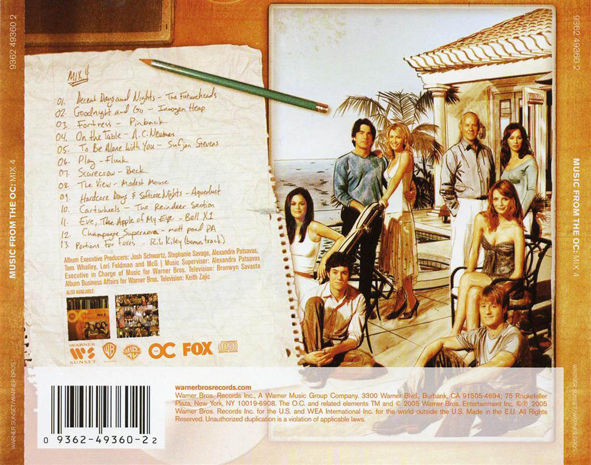 Cartula Trasera de Music From The Oc: Mix 4