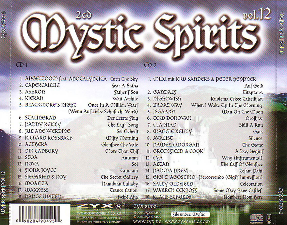 Cartula Trasera de Mystic Spirits Volume 12