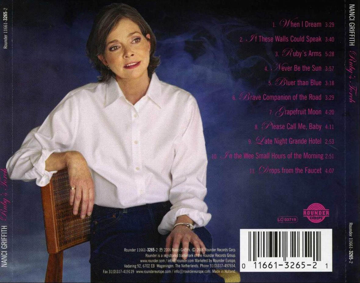 Cartula Trasera de Nanci Griffith - Ruby's Torch