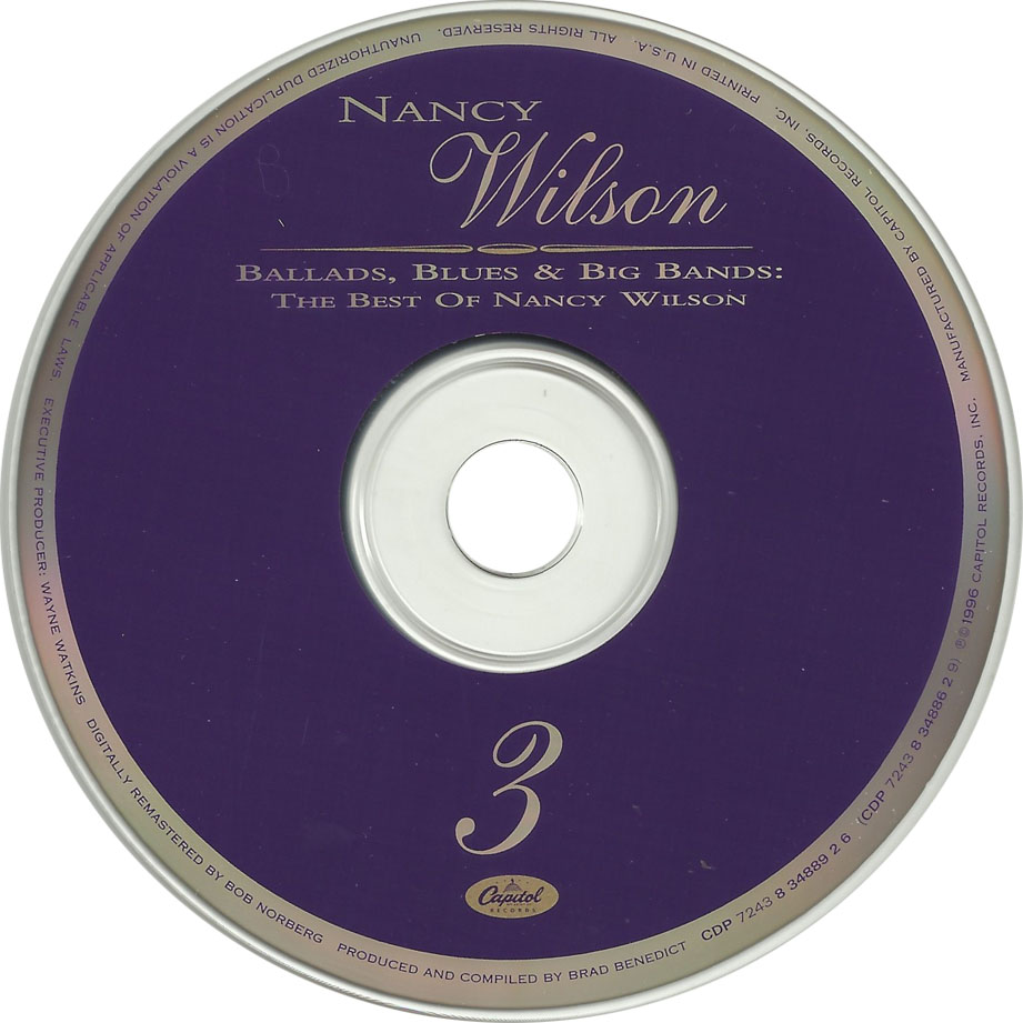 Cartula Cd3 de Nancy Wilson - Ballads, Blues & Big Bands: The Best Of Nancy Wilson