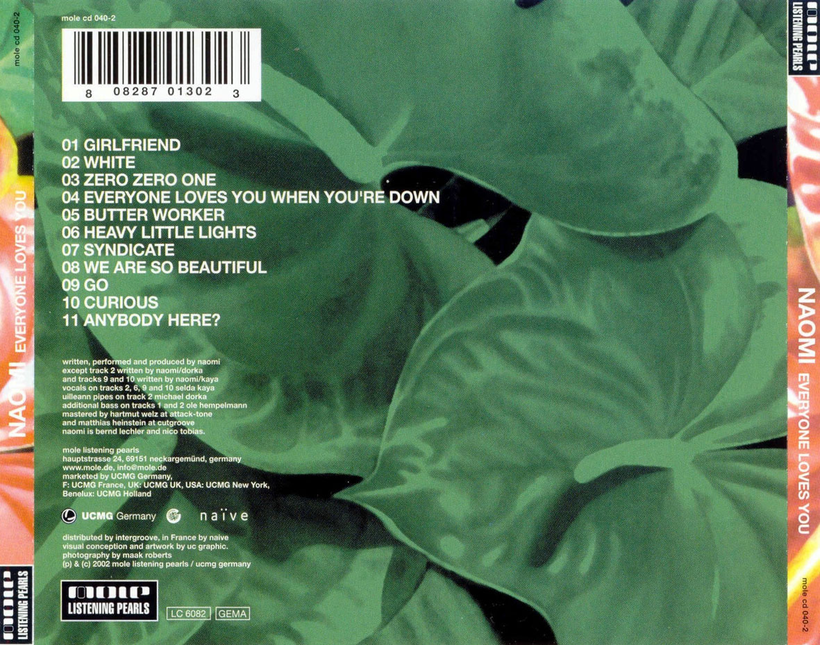 Cartula Trasera de Naomi - Everyone Loves You
