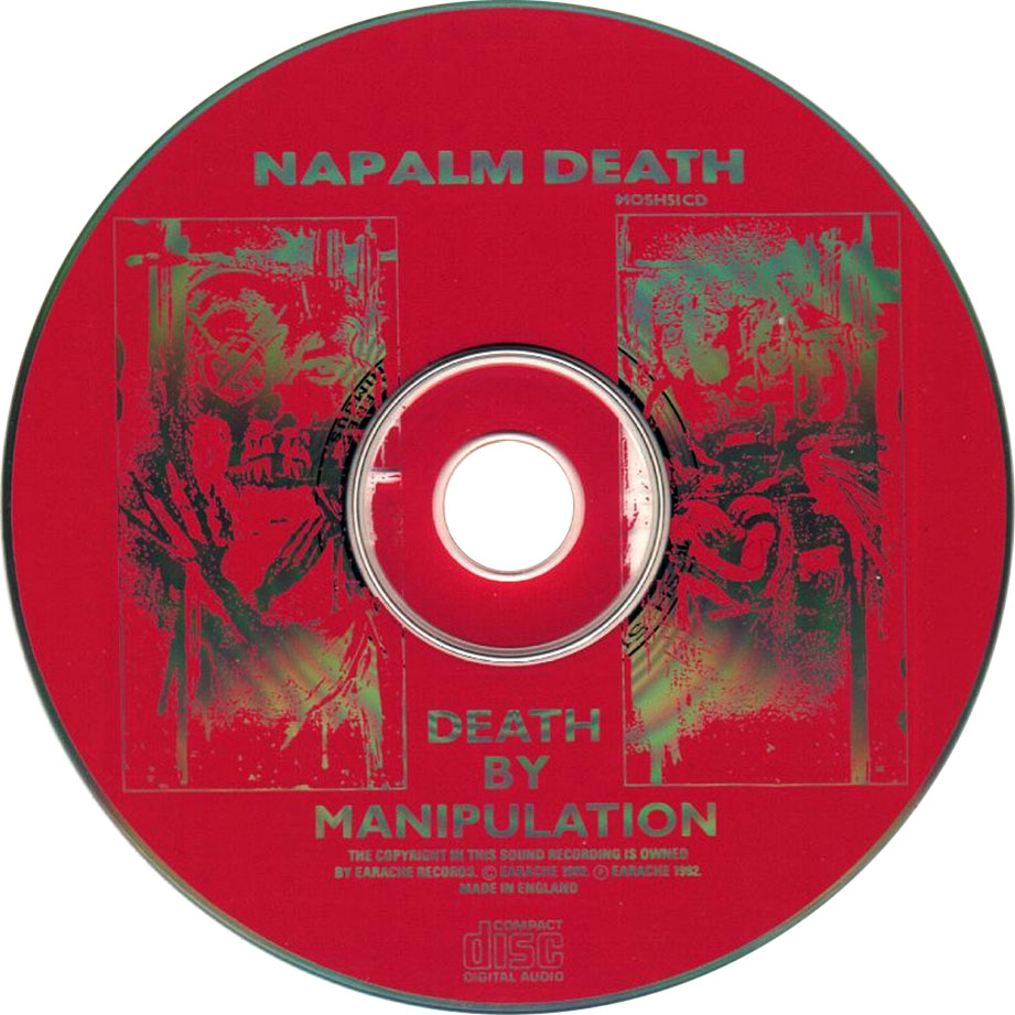 Cartula Cd de Napalm Death - Death By Manipulation