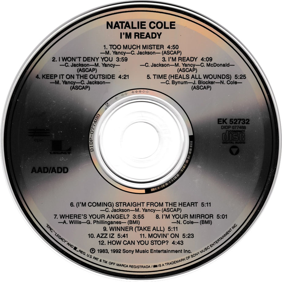 Cartula Cd de Natalie Cole - I'm Ready