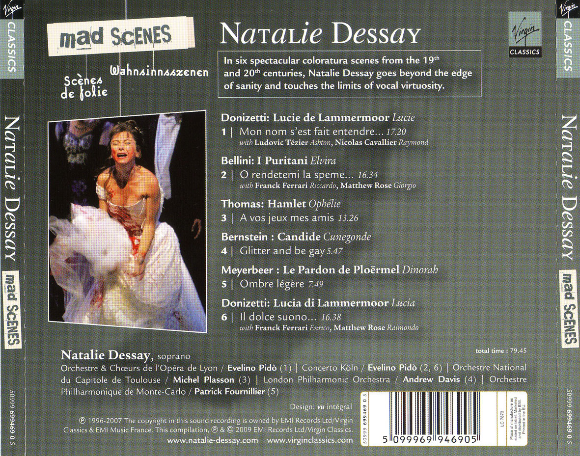 Cartula Trasera de Natalie Dessay - Mad Scenes