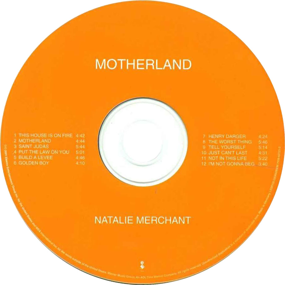 Cartula Cd de Natalie Merchant - Motherland