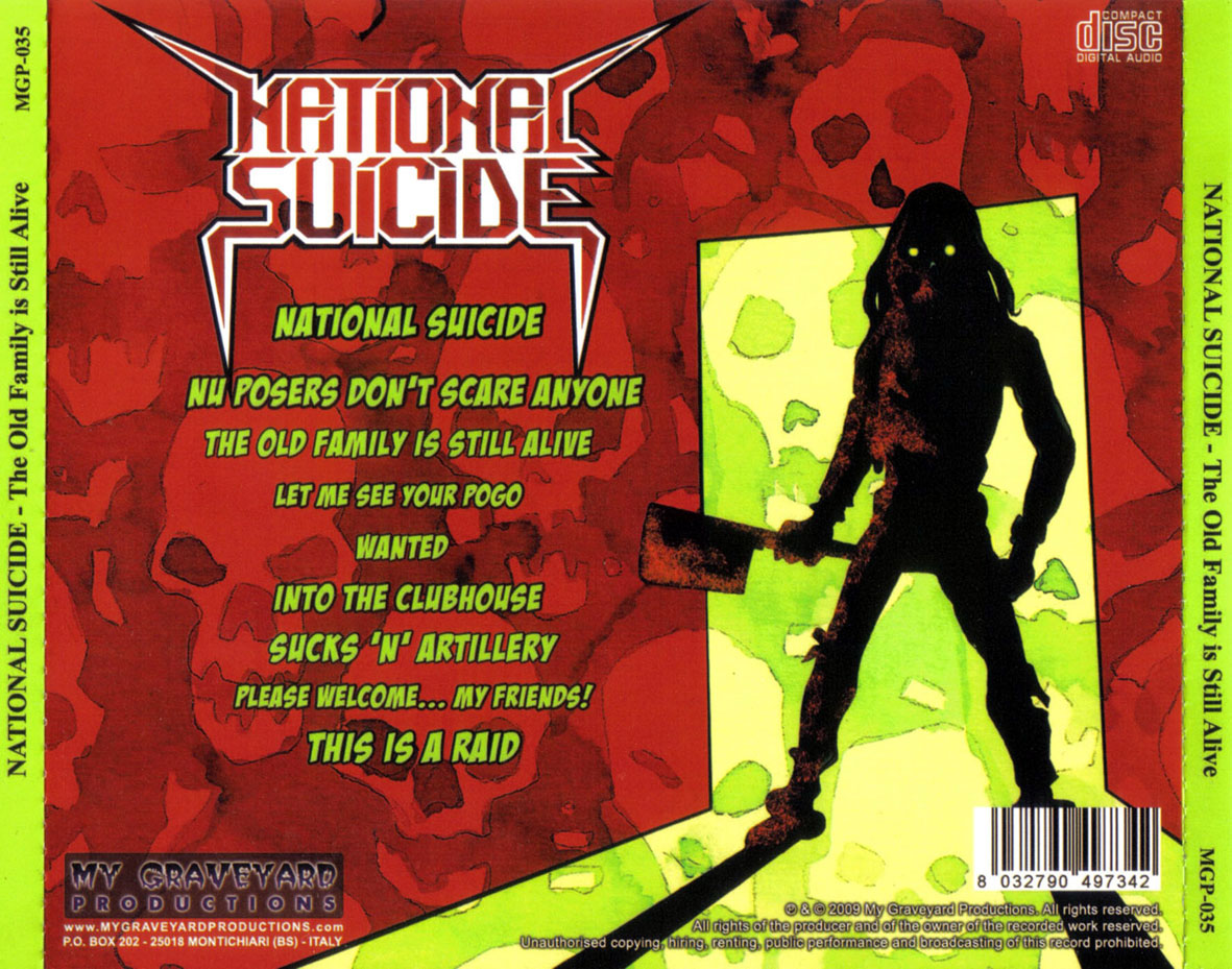 Cartula Trasera de National Suicide - The Old Family Is Still Alive