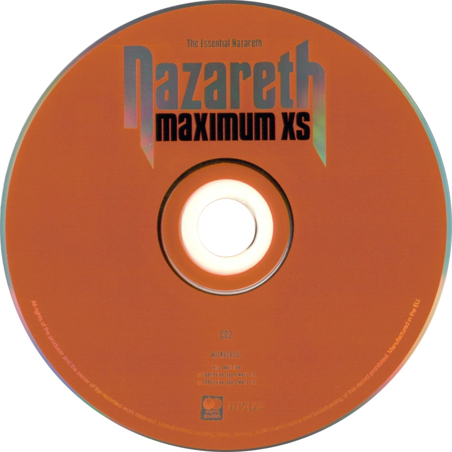 Cartula Cd2 de Nazareth - Maximum Xs: The Essential Nazareth