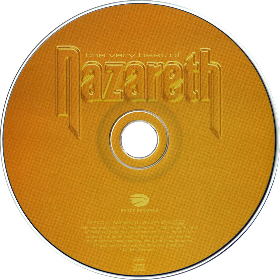 Cartula Cd de Nazareth - The Very Best Of Nazareth