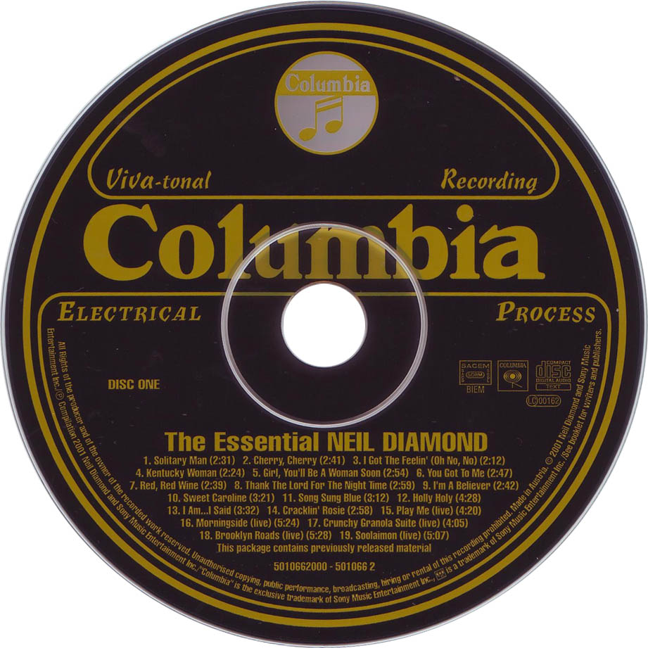 Cartula Cd1 de Neil Diamond - The Essential