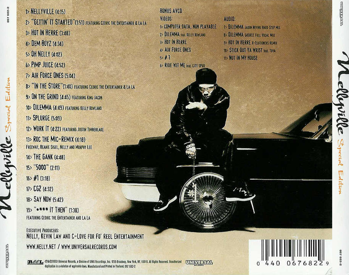 Cartula Trasera de Nelly - Nellyville (Special Edition)