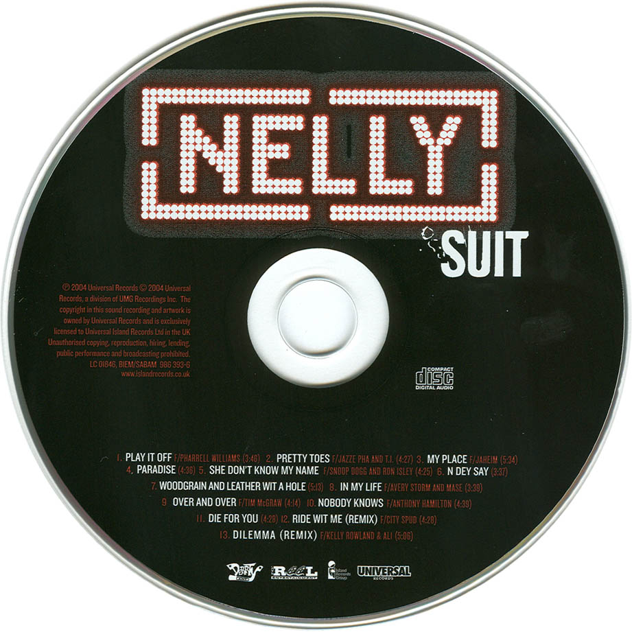 Cartula Cd de Nelly - Suit