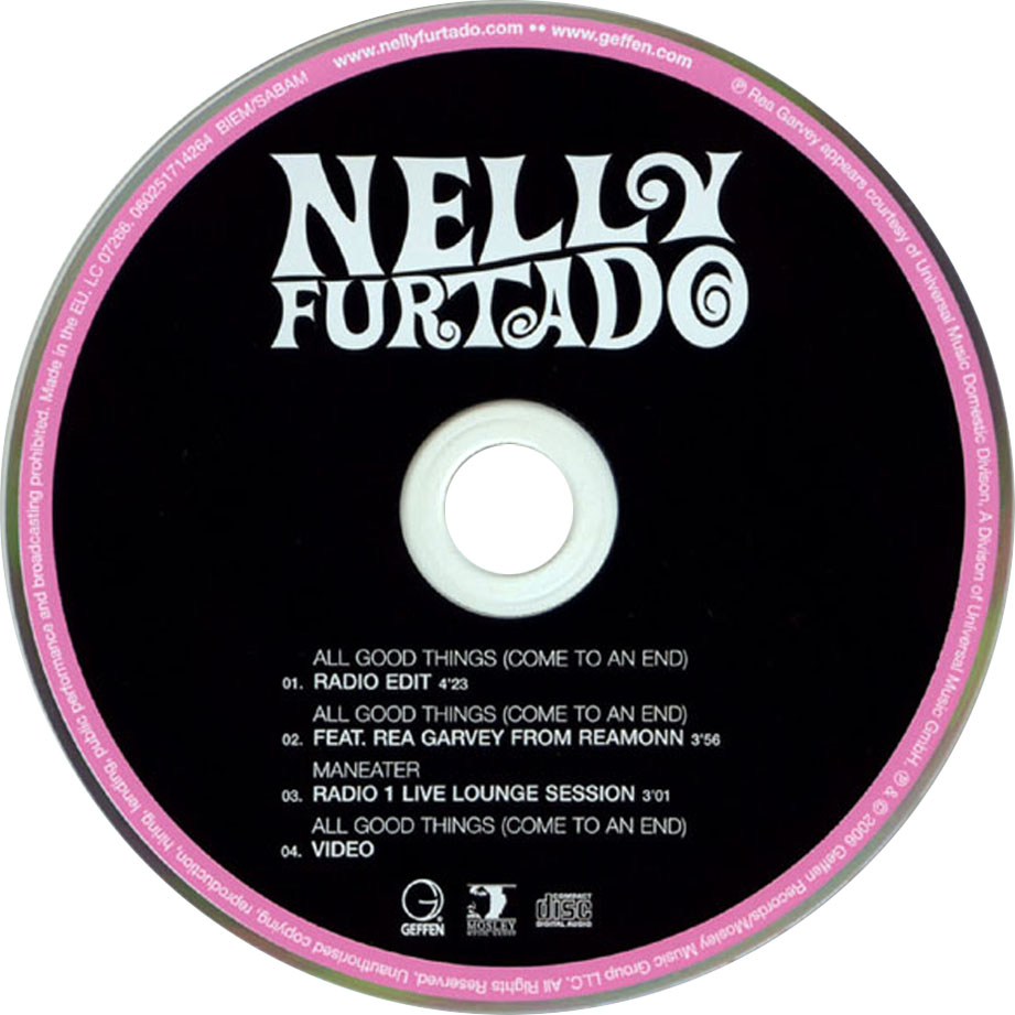 Cartula Cd de Nelly Furtado - All Good Things (Come To An End) (Cd Single)