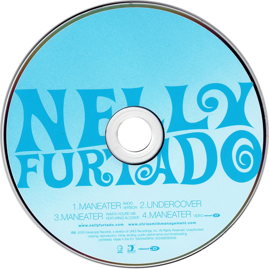 Cartula Cd de Nelly Furtado - Maneater (Cd Single)